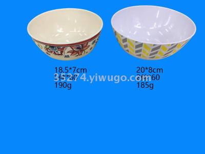 Melamine bowl imitation ceramic bowl decal rice bowl soup bowl noodle bowl large inventory sold by ton