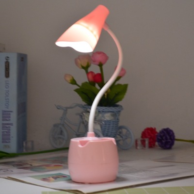 The flower mobile phone holder, eye - protecting The contains LED lamp, bedside lamp, small nightlight stationery store