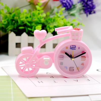 Wholesale color bicycle alarm clock student bedside clock company gifts