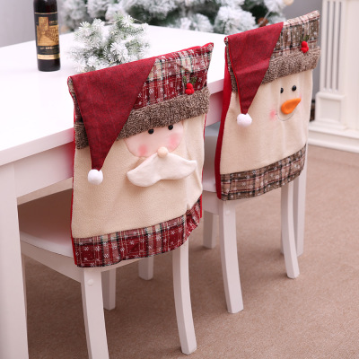 New Christmas decoration chair set restaurant hotel square old man decoration