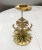 Christmas candle holder ornament gold flower candle holder