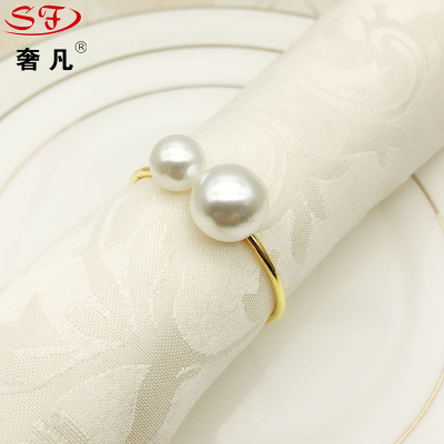 Restaurant table napkin pearl napkin buckle napkin ring napkin ring