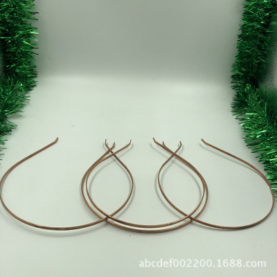 Factory Direct Sales 3mm Fashion High Quality Red Copper Extended Version Headband DIY Headband Hair Accessory Semi-Finished Products Wholesale