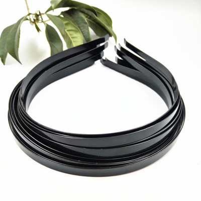 Factory Direct Sales 7mm Black Paint Metal Headband DIY Ornament Accessories Hairband Semi-Finished Products Wholesale