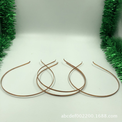 Factory Direct Sales 3mm Fashion High Quality Red Copper Headband DIY Headband Hair Accessory Semi-Finished Products Wholesale