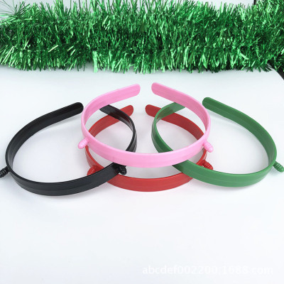 Factory Direct Sales 14mm Angular Toothless Plastic Headband Head Buckle DIY Hair Accessories Multi-Color Semi-Finished Products Wholesale