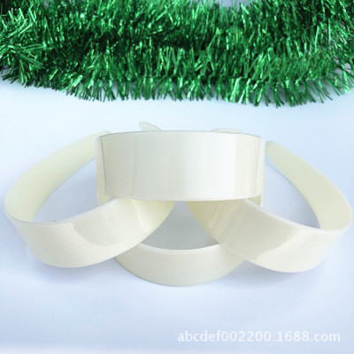 Factory Direct Sales 38mm Flat Toothless Environmental Protection Plastic Headband DIY Hair Accessories Semi-Finished ABS Material