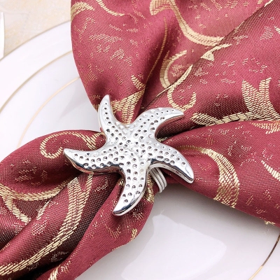 Napkin ring Chinese Napkin ring manufacturers creative starfish zinc alloy Napkin buckle Napkin ring