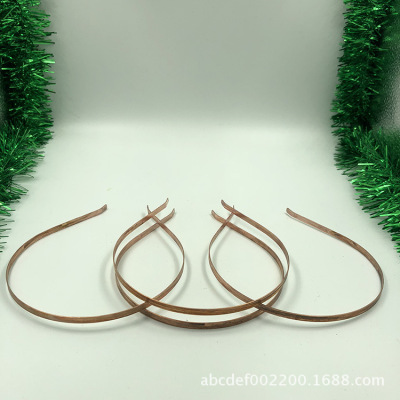 Factory Direct Sales 5mm Fashion High Quality Red Copper Metal Headband DIY Headband Hair Accessory Semi-Finished Products Wholesale