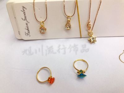 Xu chuan popular accessories collarbone necklace with diamond ring