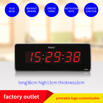 Factory Direct Sales New Wholesale Led Digital Perpetual Calendar Desk Clock Creative Fashion Living Room Office Wall Hanging Decoration Clock