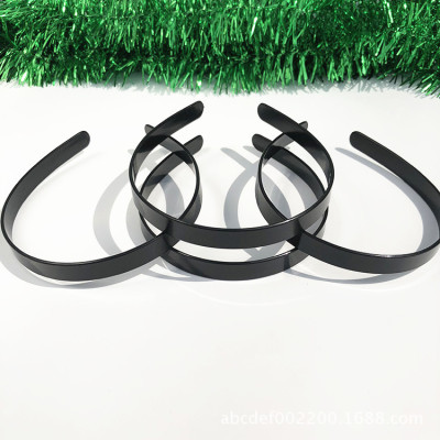 Factory Direct 14mm Flat Toothless 100% Green Black Plastic Headband DIY Hairband Semi-Finished Products Wholesale