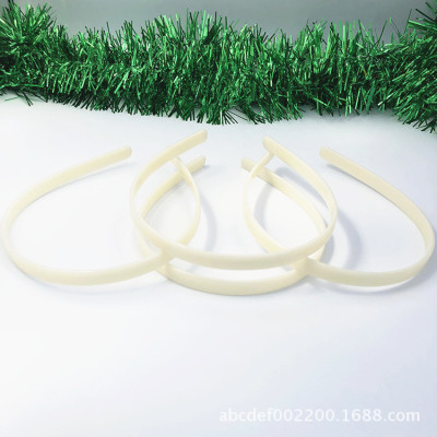 Factory Direct Sales 10mm Flat Toothless Environmental Protection Plastic Headband Hair Accessories DIY Accessories Semi-Finished ABS Material