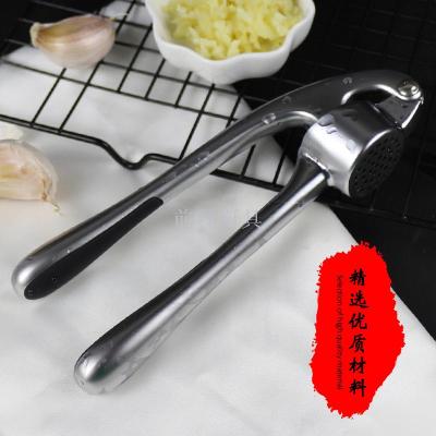 White nickel zinc alloy garlic press manual tamper puree peeler creative kitchen gadgets