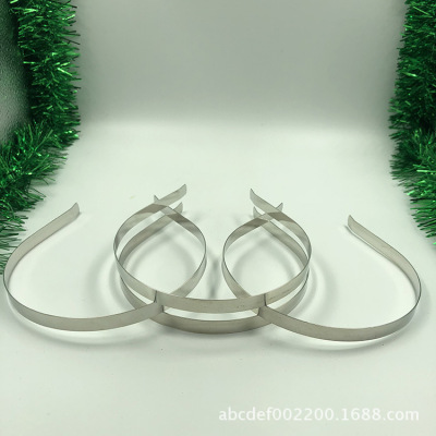 Factory Direct Sales 10mm Metal Headband Environmental Protection Plating White K Hair Band Hair Ring DIY Hair Accessories