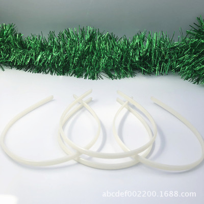 Factory Direct Sales 7mm Toothless Radian Environmental Protection Plastic Headband Wool Embryo DIY Head Buckle Semi-Finished ABS Material