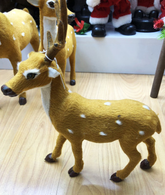 Christmas deer 25cm double spotted deer Christmas party interior decoration
