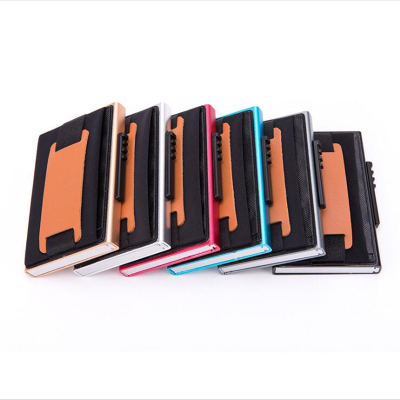 Aluminum alloy card bag card set card holder RFID anti-theft brush can be customized multi-function card box wallet