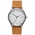 Simple style large size dial plate watch nubuck watchband quartz watch with calendar 