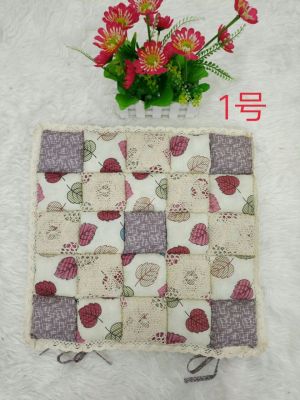 Quilt piece cotton steamed Bread mat, Lace steamed bread cushion, Idyllic style chair cushion