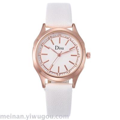 New Korean simple joker bar color matching lady quartz watch