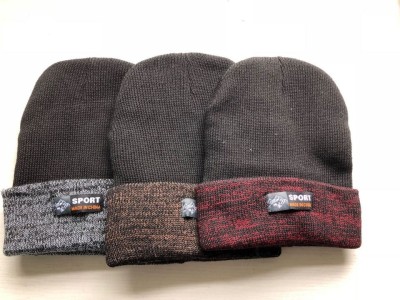 2019 new men's knit hats autumn and winter hot add pile warm wool hats