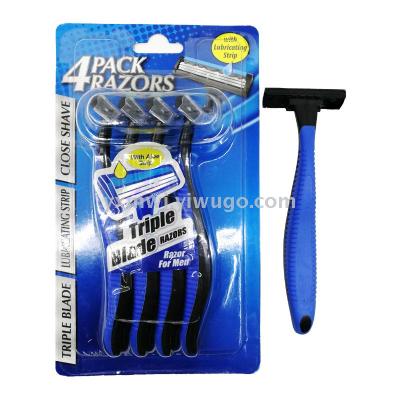 Men's disposable razors blue holder 3 - blade razors