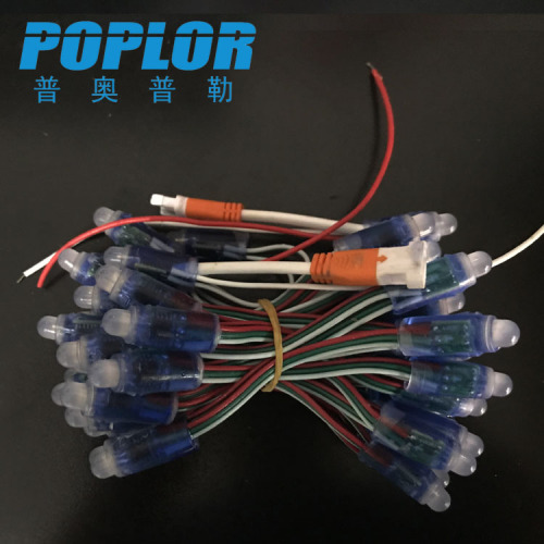 Led Exposed Light String 12mm Single Light Full Color Billboard Luminous Word 10cm Length Waterproof Perforated Light Dc5v