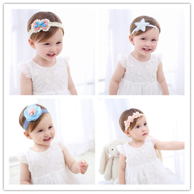 Beauty yan han version of the new children 's hair ornaments baby dovetail with lace flowers Chesapeake, lovely girl headwear wholesale