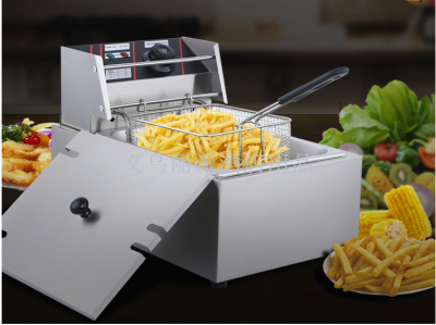Double cylinder electric fryer single cylinder commercial fries Fried chicken special fryer electric single fryer