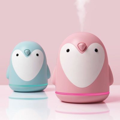 Creative Multi-Small Penguin Aromatherapy Humidifier Intelligent Spray Household Mute Humidifier USB Colorful Night Lamp