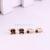 Plastic heart set ear studs wholesale Korea anti-allergy boxed ear studs female water diamond earrings