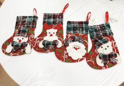 Christmas stockings striped muppets Christmas stockings decoration Christmas ornaments Christmas tree ornaments