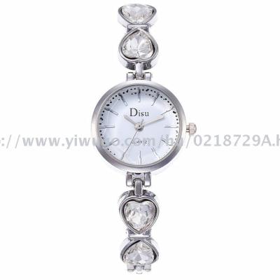 Personality characteristics of women love diamond alloy atmosphere bracelet watch