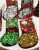 Christmas stockings, sequins, rags, Christmas stockings, Christmas tree ornaments