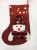 Christmas stockings dark red linen spotted Christmas stockings Christmas ornaments Christmas tree pendant