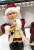 Christmas music electric Santa Claus 10 inches twist colorful robe Santa sachs music old man