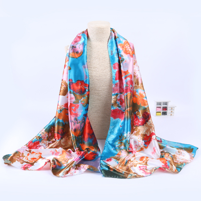 Idyllic silk scarves ink painting style summer wild chiffon scarf small models with clothes seaside bikini wraps