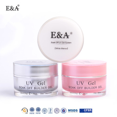 E & A UV Polish Factory Direct Selling Nail Art UV Glue Phototherapy Plastic White 30G Fast Extended Glue Model Glue