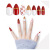 Fengshangmei New ABS Material 14 Pieces Boxed Painted Fake Nail Tip Nail Tip European and American Style Nail Tip Finished Product