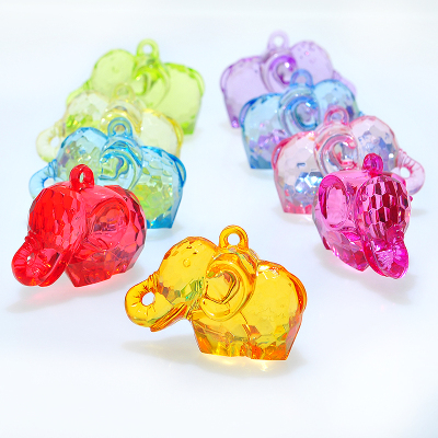 Acrylic Beads Transparent Crystal-like Colorful Elephant Children's Amusement Park Crane Machines Pond Digging Machine Ornament Accessories