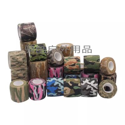Cross-border selling camouflage self-adhesive bandages outdoor telescopic sports camouflage tape camouflage tape