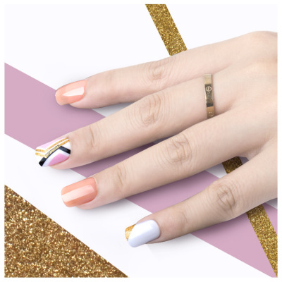 Fashion Best-Seller on Douyin Magazine Fashion Short Nail Tips Finished Product Full Sticker Fake Nail Tip Finished Product