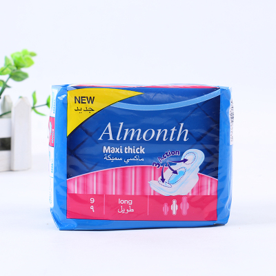 Almonth Maxi Thick Feminine Pads for Women Long Super Absorbency Unscented