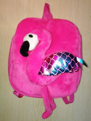 Children's Backpack; Plush Doll Backpack; Plush Toy School Bag; Flamingo School Bag; Kindergarten Backpack