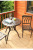 YRG Balcony Small Table and Chair Courtyard Occasional Table and Chair Three-Piece Outdoor Garden Terrace Table and Chair Cast Aluminum Table and Chair