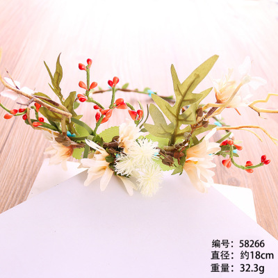 2018 han senxi bride headdress hair ornaments simulation flower antler garland studio wedding photography headdress