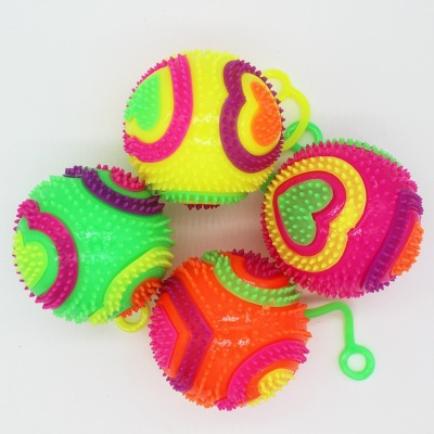 Flash Sound 75 Massage Patch Elastic Ball Luminous Love Stall Toys Hot Sale Factory Direct Sales