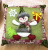 Square stripe style Christmas pillow Christmas interior decoration Christmas snow Christmas long hat old man pillow
