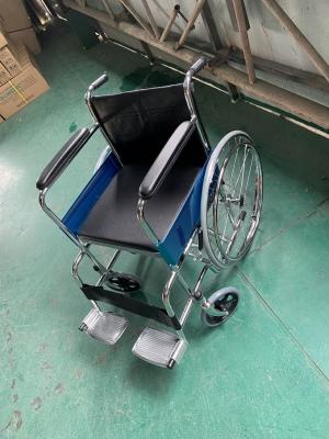 Foldable stainless steel wheelchair with solid tyre